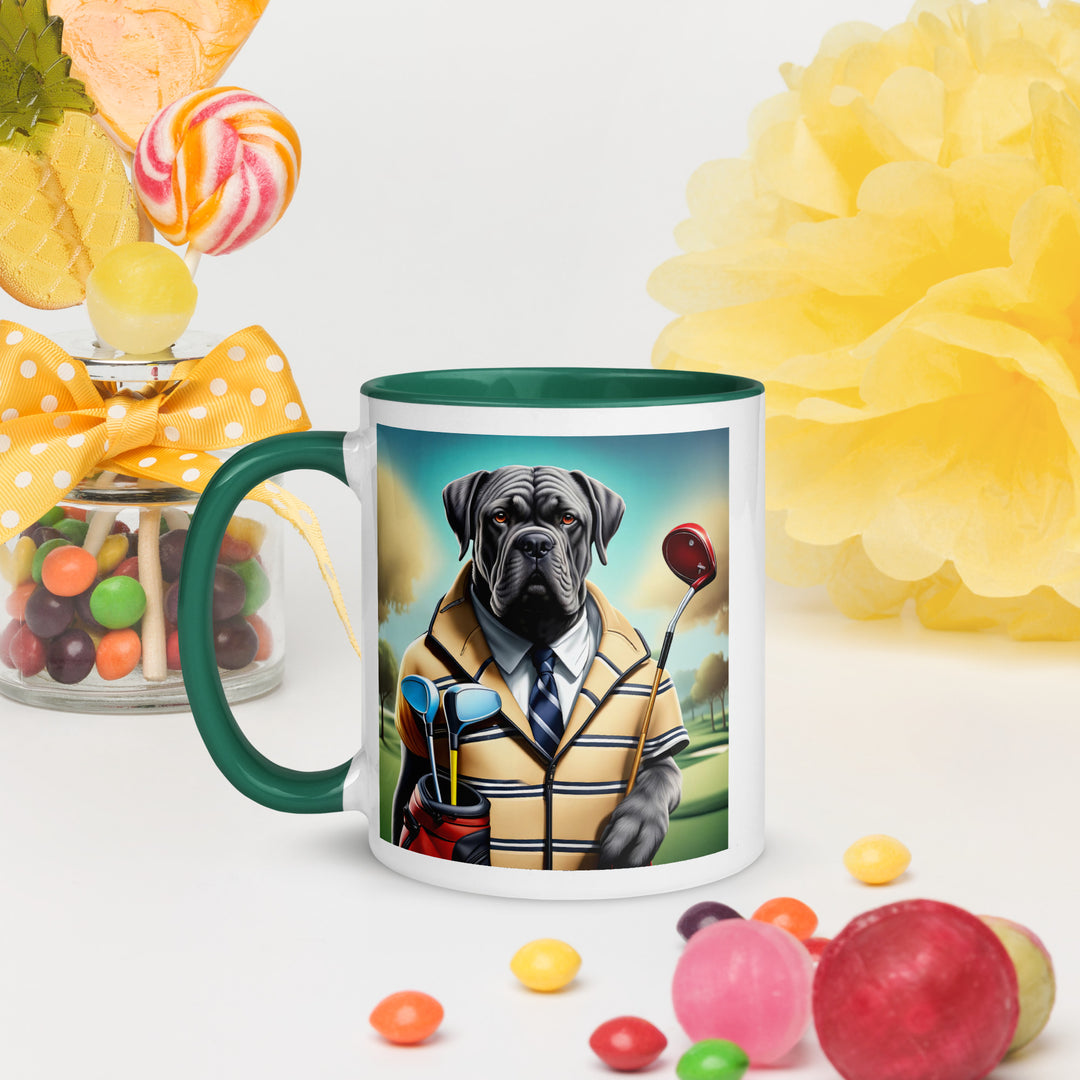 Cane Corso Golfer- Mug with Color Inside v3