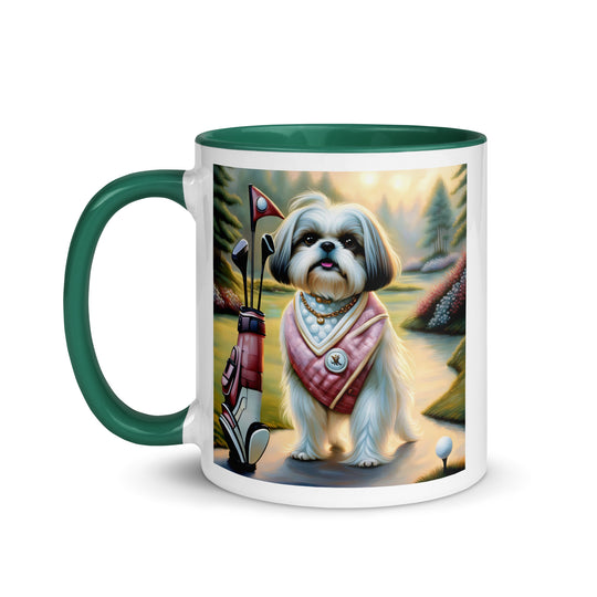 Shih Tzu Golfer- Mug with Color Inside