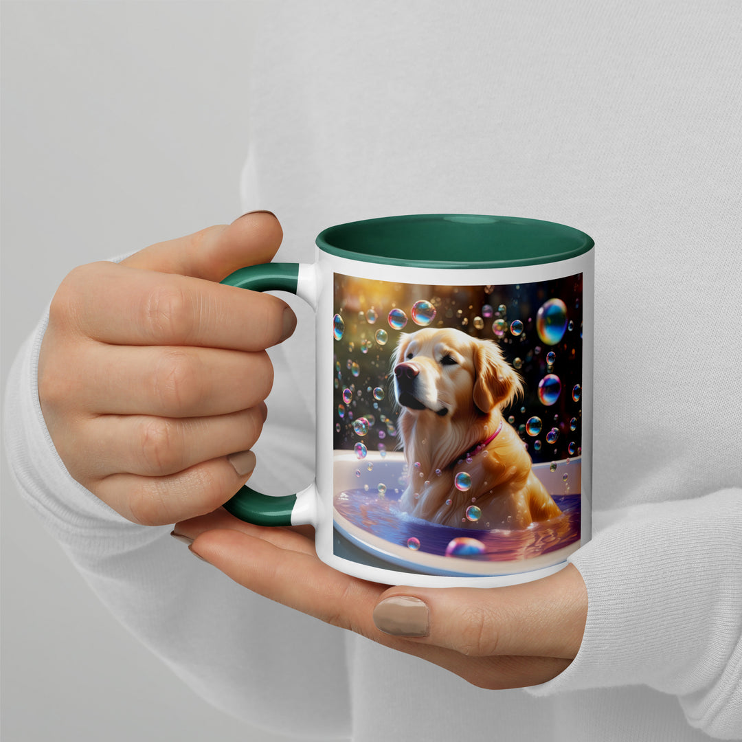 Golden Retriever Romantic- Mug with Color Inside v2