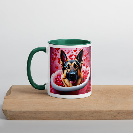 German Shepherd Romantic- Mug with Color Inside