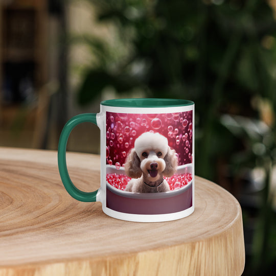 Poodle Romantic- Mug with Color Inside