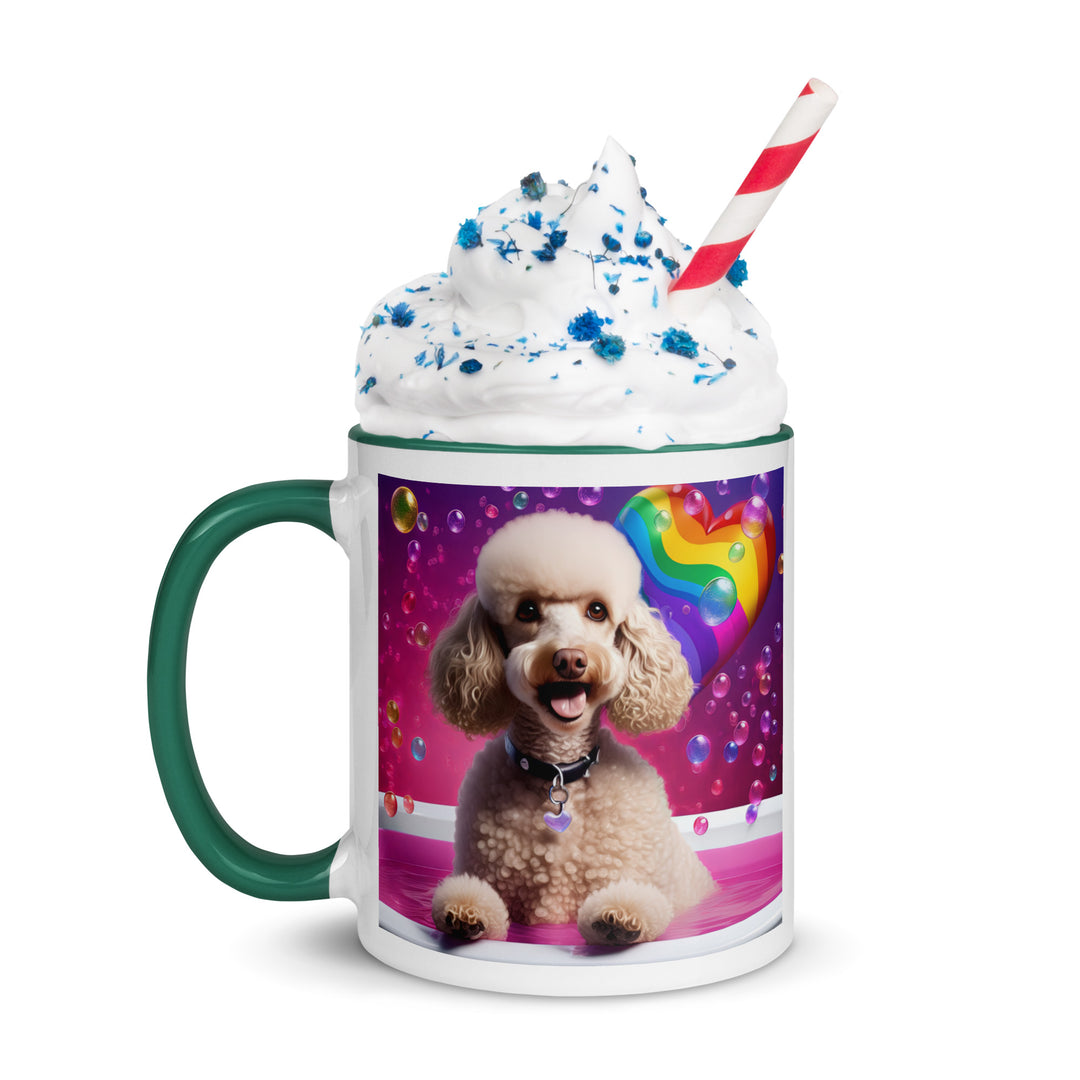 Poodle Romantic- Mug with Color Inside v2