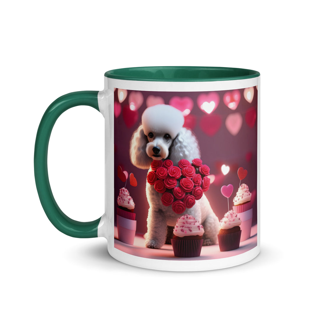 Poodle Romantic- Mug with Color Inside v3