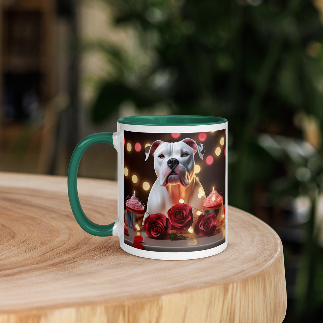 American Bulldog Romantic- Mug with Color Inside v2