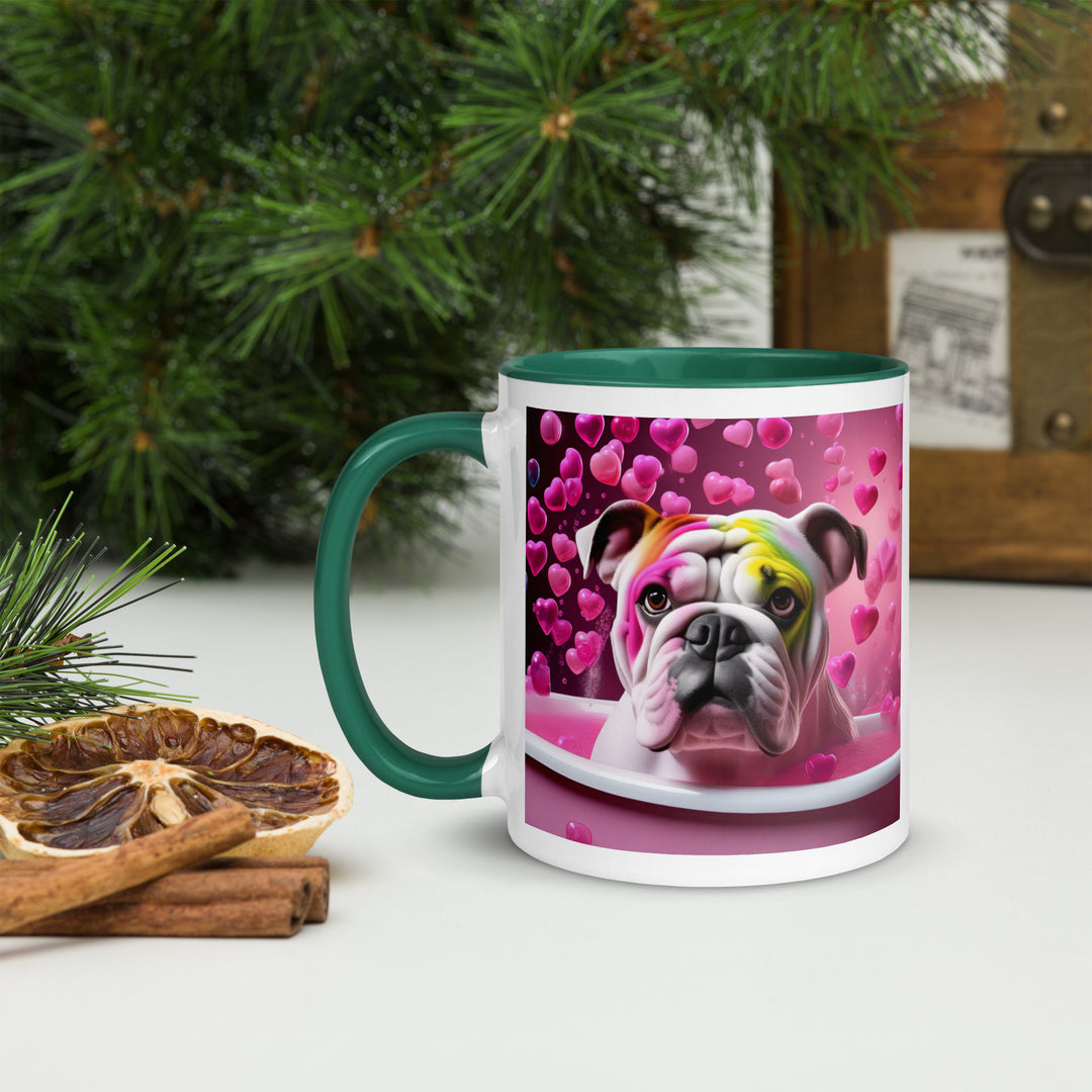 Bulldog Romantic- Mug with Color Inside