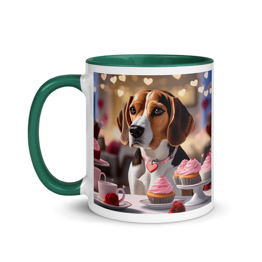 Beagle Romantic- Mug with Color Inside v2