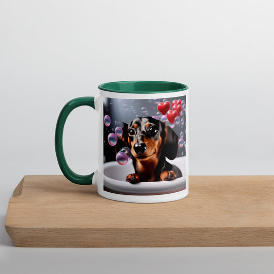 Dachshund Romantic- Mug with Color Inside