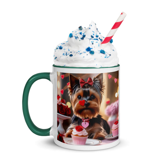 Yorkshire Terrier Romantic- Mug with Color Inside v2