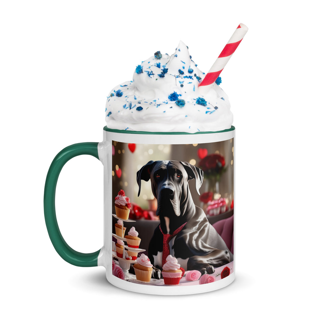 Great Dane Romantic- Mug with Color Inside v2