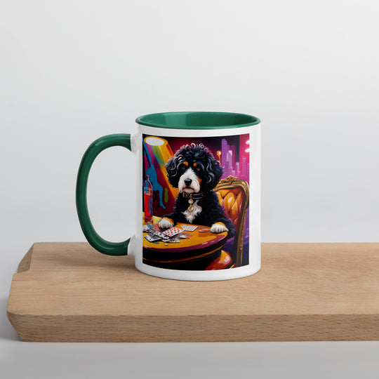 Bernedoodle General- Mug with Color Inside v14