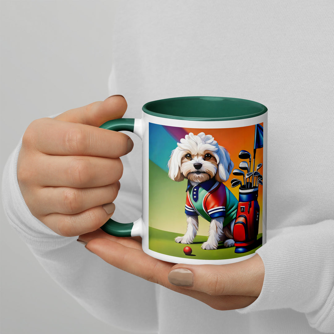 Cavachon Golfer-Mug with Color Inside v2