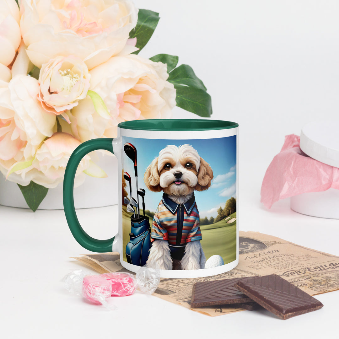 Cavachon Golfer- Mug with Color Inside