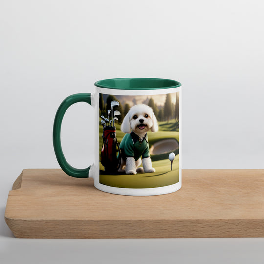 Cavachon Golfer- Mug with Color Inside v3