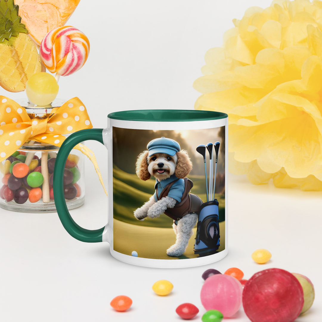 Cavapoo Golfer- Mug with Color Inside v2