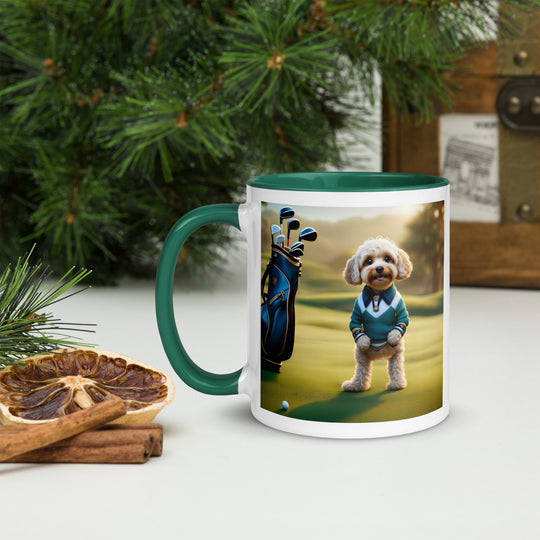 Cavapoo Golfer- Mug with Color Inside v3