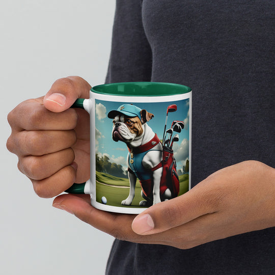 Catahoula Bulldog Golfer- Mug with Color Inside