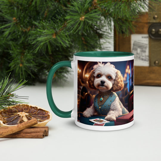 Cavapoo General- Mug with Color Inside v26