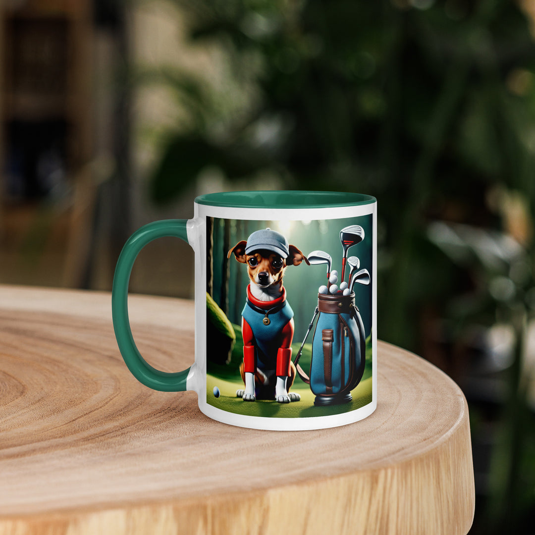 Chiweenie Golfer- Mug with Color Inside