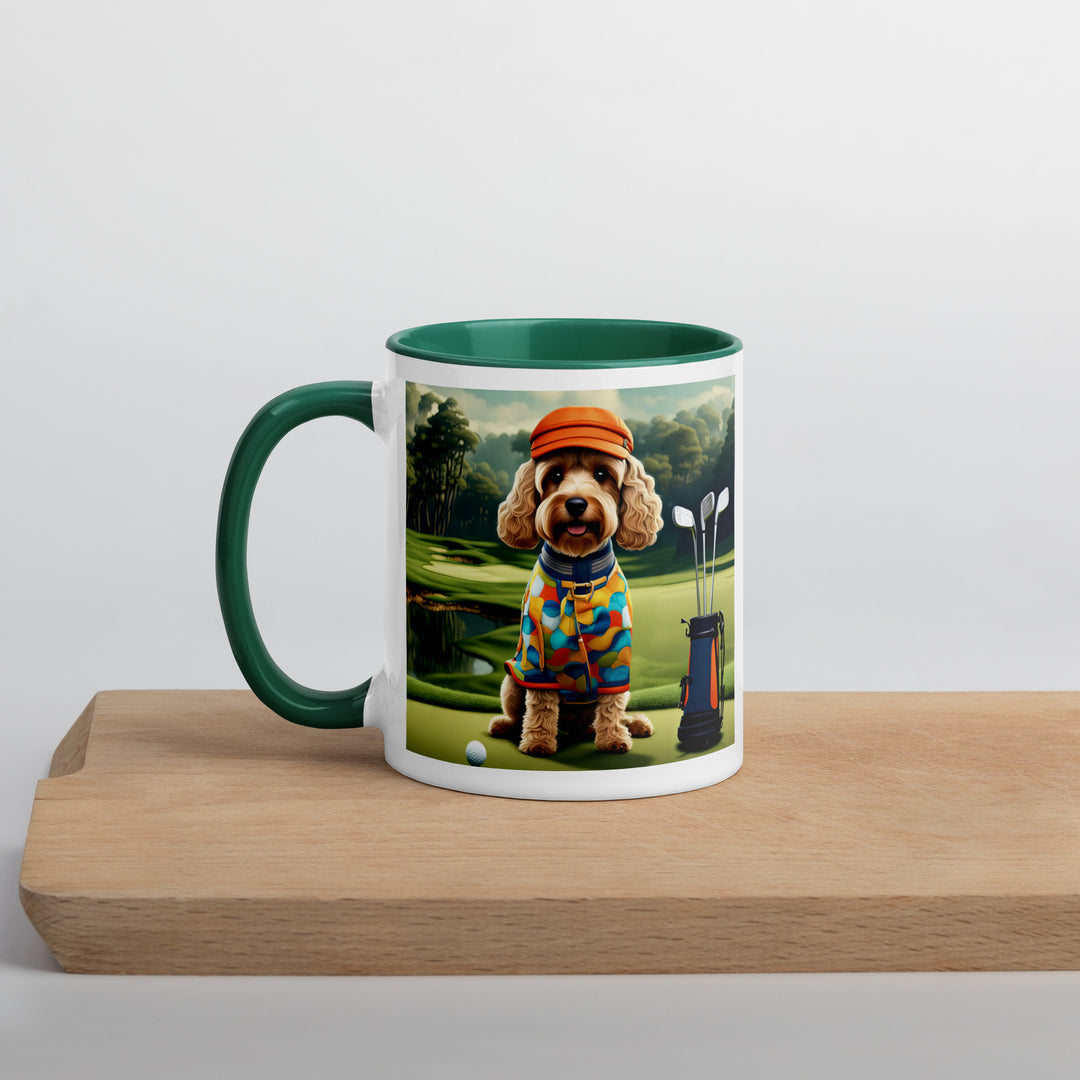 Cockapoo Golfer- Mug with Color Inside v2