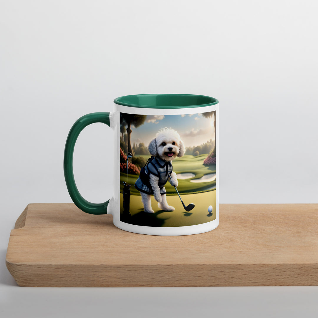 Maltipoo Golfer- Mug with Color Inside