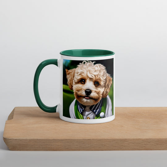 Maltipoo Golfer- Mug with Color Inside v2