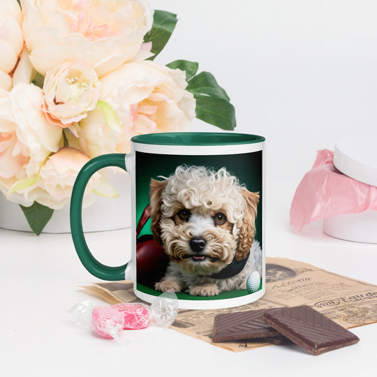 Maltipoo Golfer- Mug with Color Inside v3