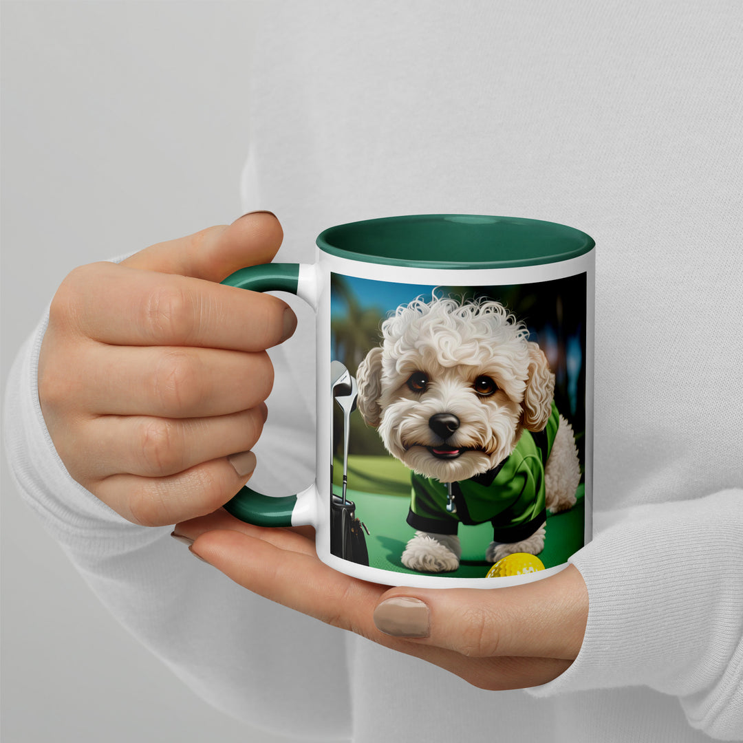 Maltipoo Golfer- Mug with Color Inside v5