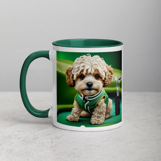 Maltipoo Golfer- Mug with Color Inside v7