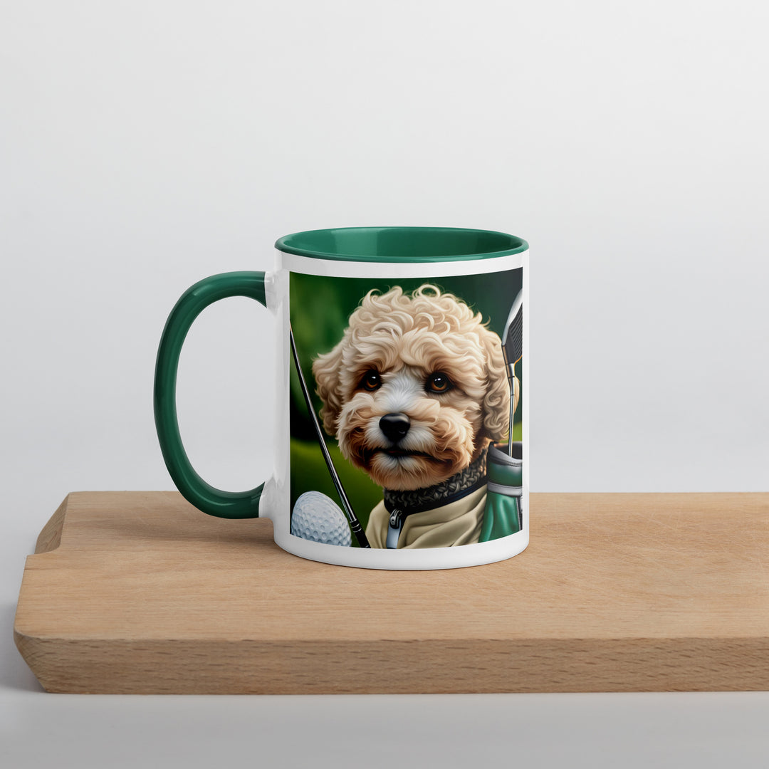 Maltipoo Golfer- Mug with Color Inside v8