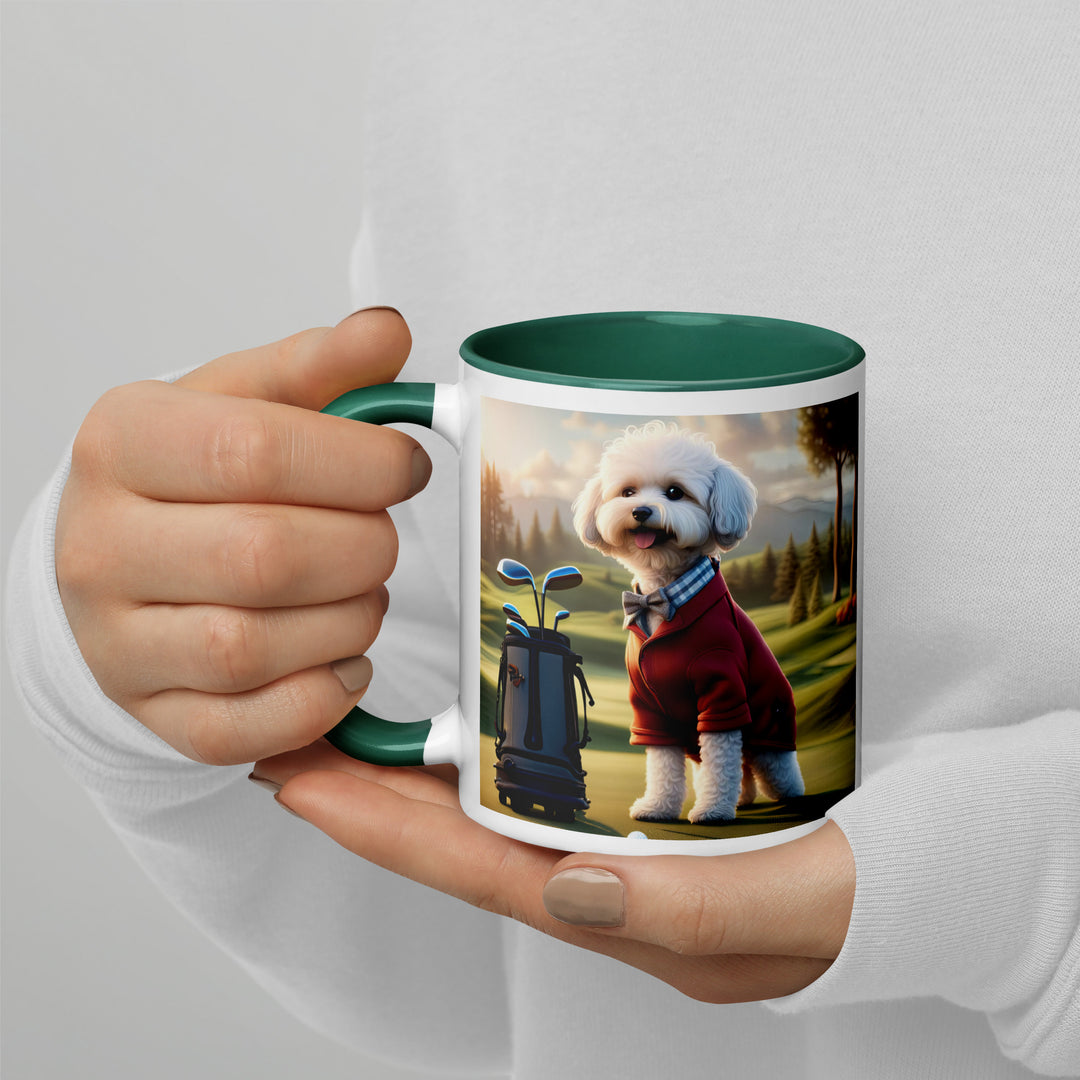 Maltipoo Golfer- Mug with Color Inside v10