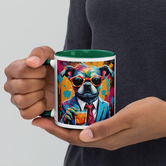 Pekapoo General- Mug with Color Inside v9