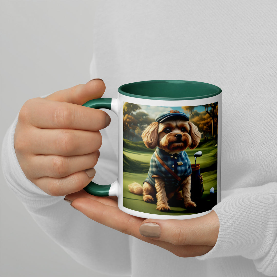 Pekapoo Golfer- Mug with Color Inside