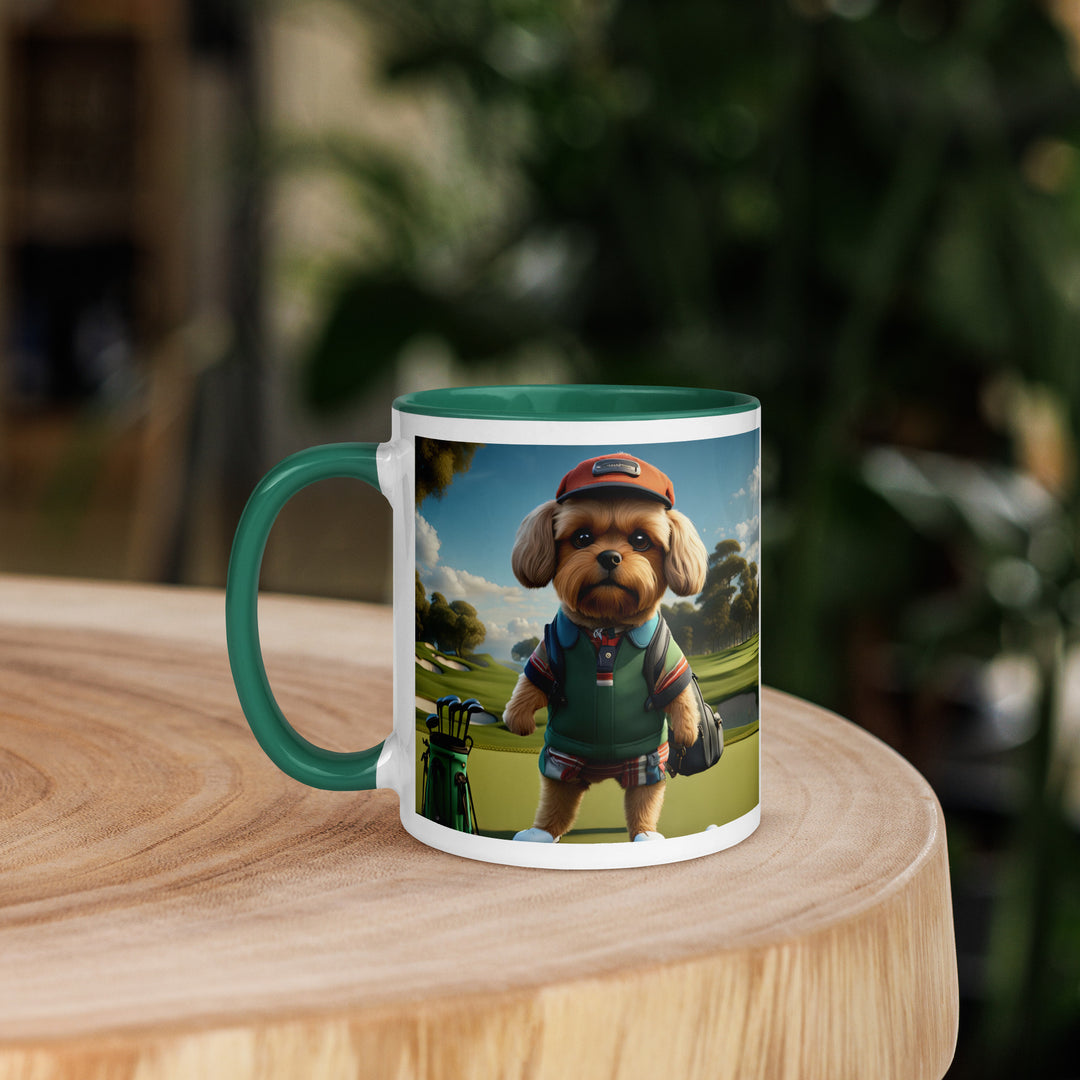 Pekapoo Golfer- Mug with Color Inside v2