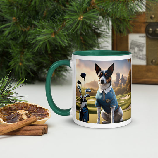 Texas Heeler Golfer- Mug with Color Inside v3