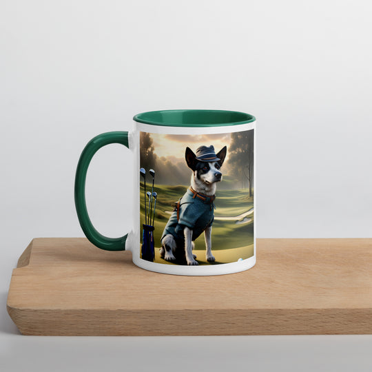 Texas Heeler Golfer- Mug with Color Inside v8