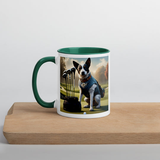 Texas Heeler Golfer- Mug with Color Inside v5