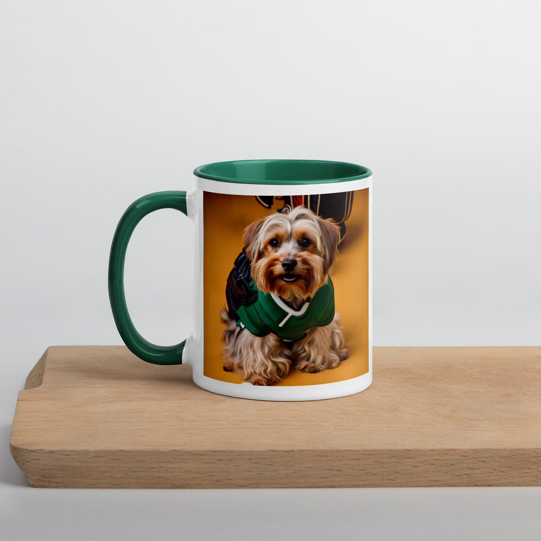 Yorkipoo Golfer- Mug with Color Inside