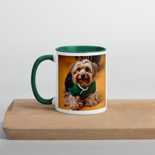 Yorkipoo Golfer- Mug with Color Inside