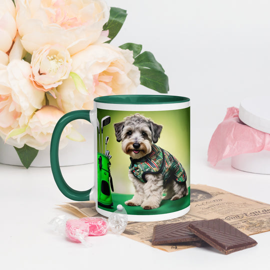 Schnoodle Golfer- Mug with Color Inside