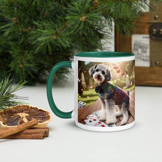 Schnoodle Golfer- Mug with Color Inside v2