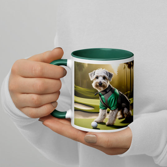 Schnoodle Golfer- Mug with Color Inside v3