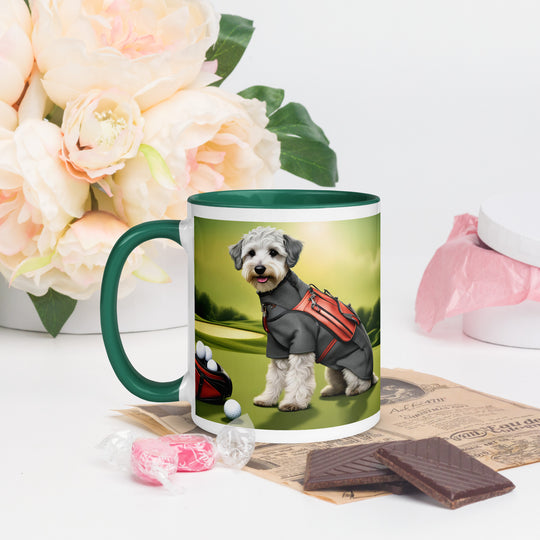 Schnoodle Golfer- Mug with Color Inside v6