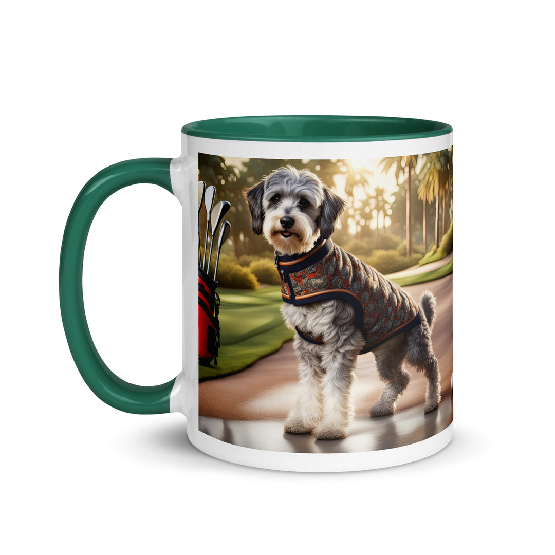 Schnoodle Golfer- Mug with Color Inside v11