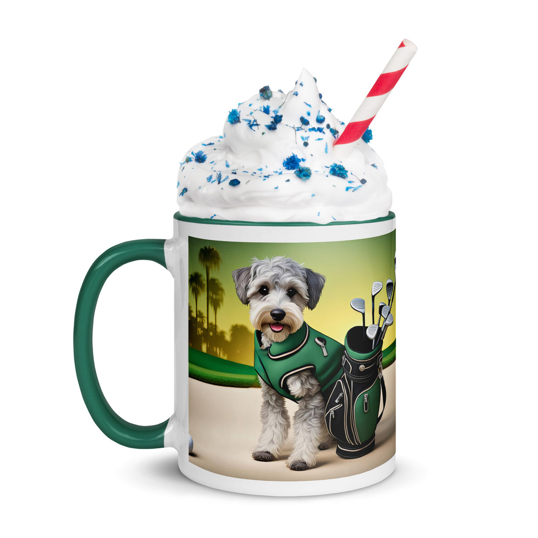 Schnoodle Golfer- Mug with Color Inside v13