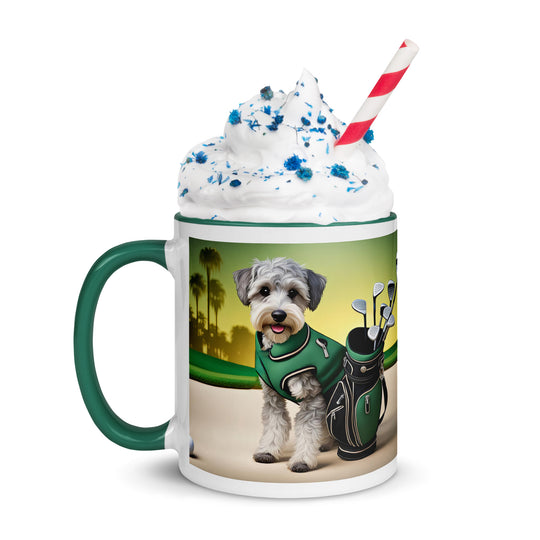 Schnoodle Golfer- Mug with Color Inside v13