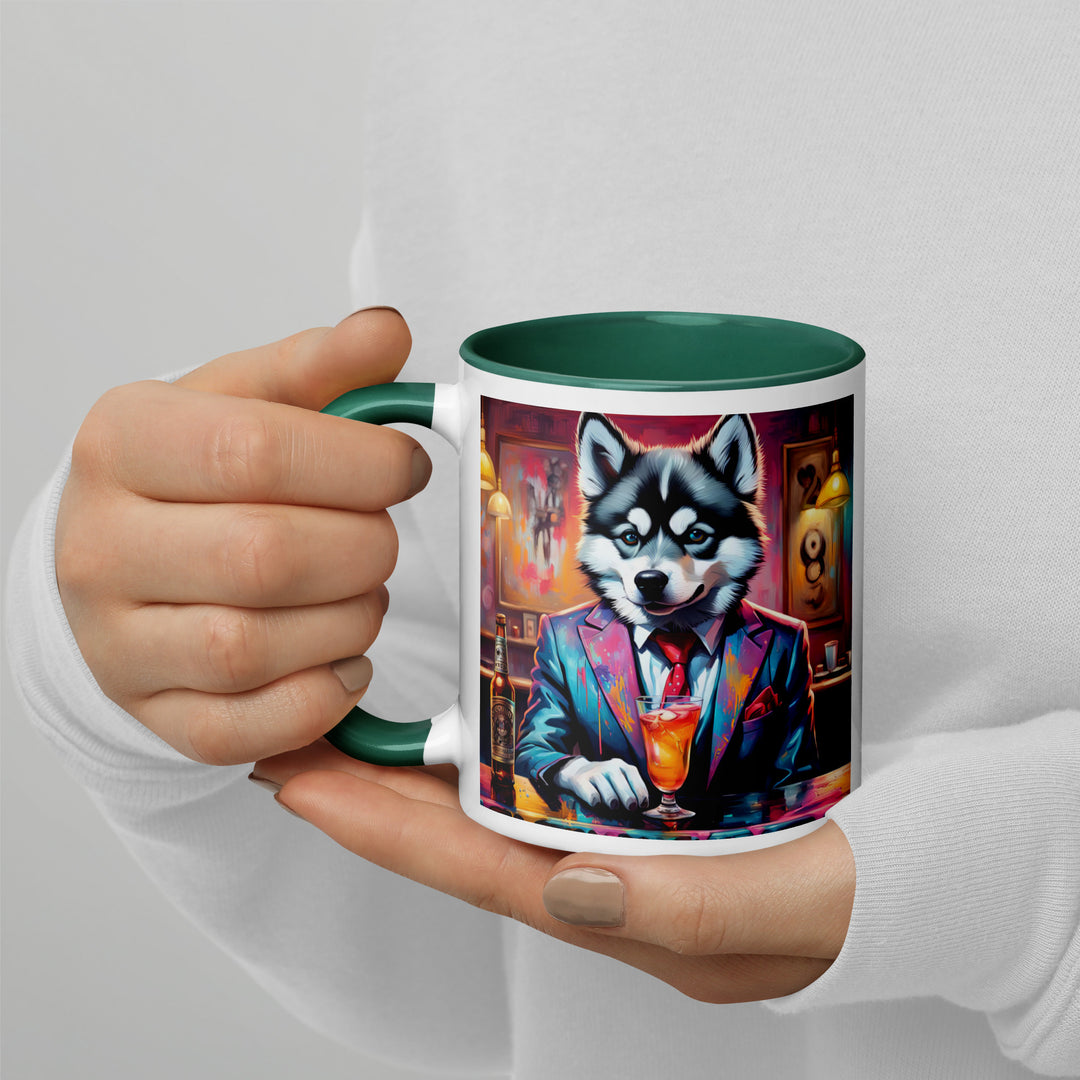 Pomsky General- Mug with Color Inside v4