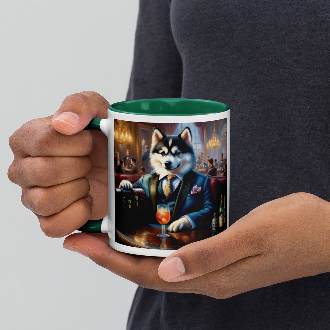 Pomsky General- Mug with Color Inside v15