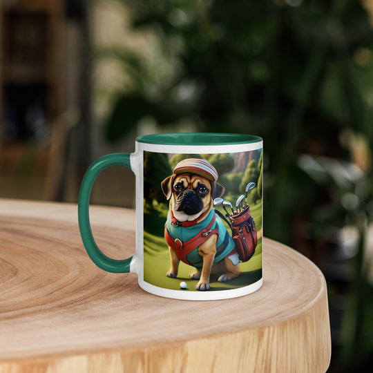 Puggle Golfer- Mug with Color Inside v5