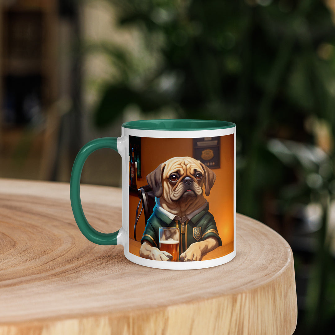 Puggle Golfer- Mug with Color Inside v14