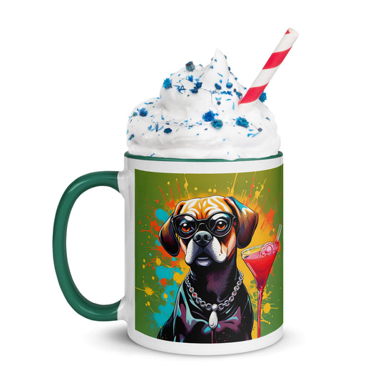 Puggle General- Mug with Color Inside v9